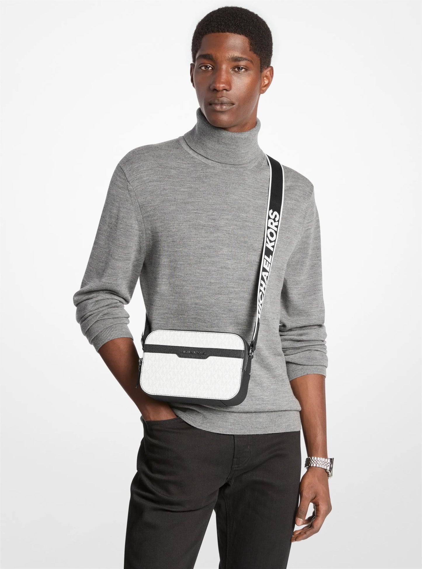 Hudson Signature Logo Camera Crossbody Bag