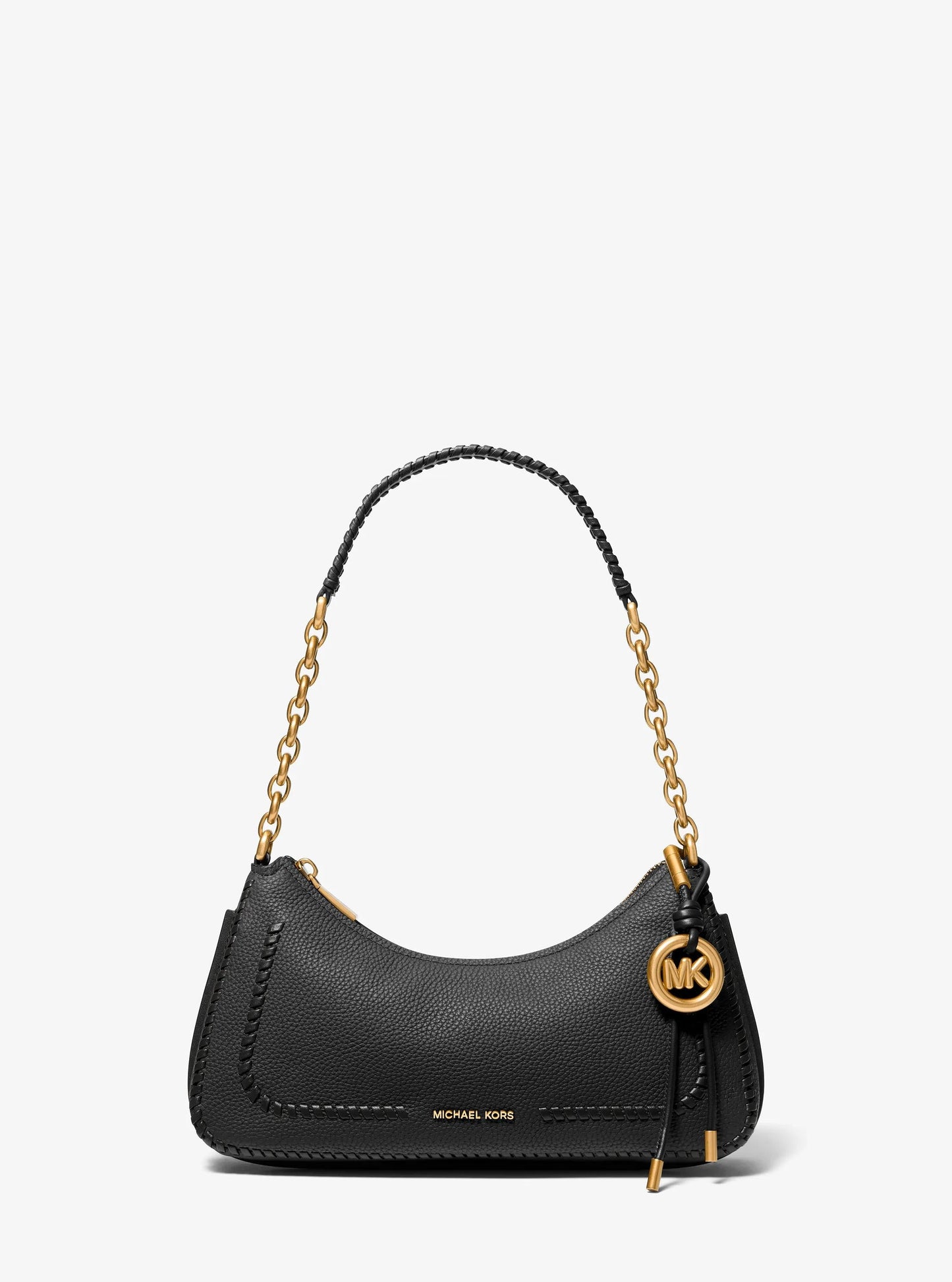 Nolita Medium Whipstitched Pebbled Leather Chain Pochette