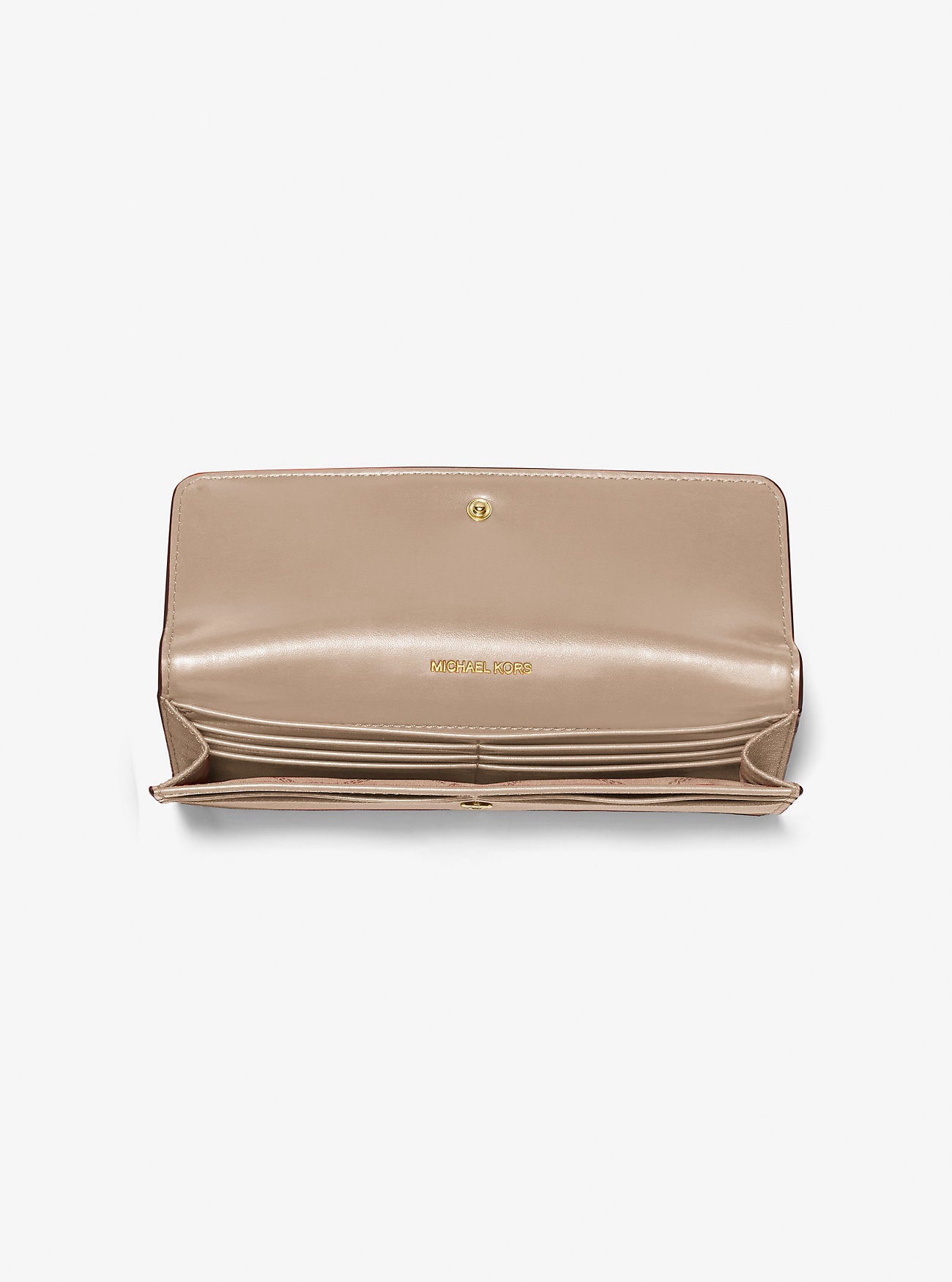 Jet Set Large Saffiano Leather Snap-Front Wallet