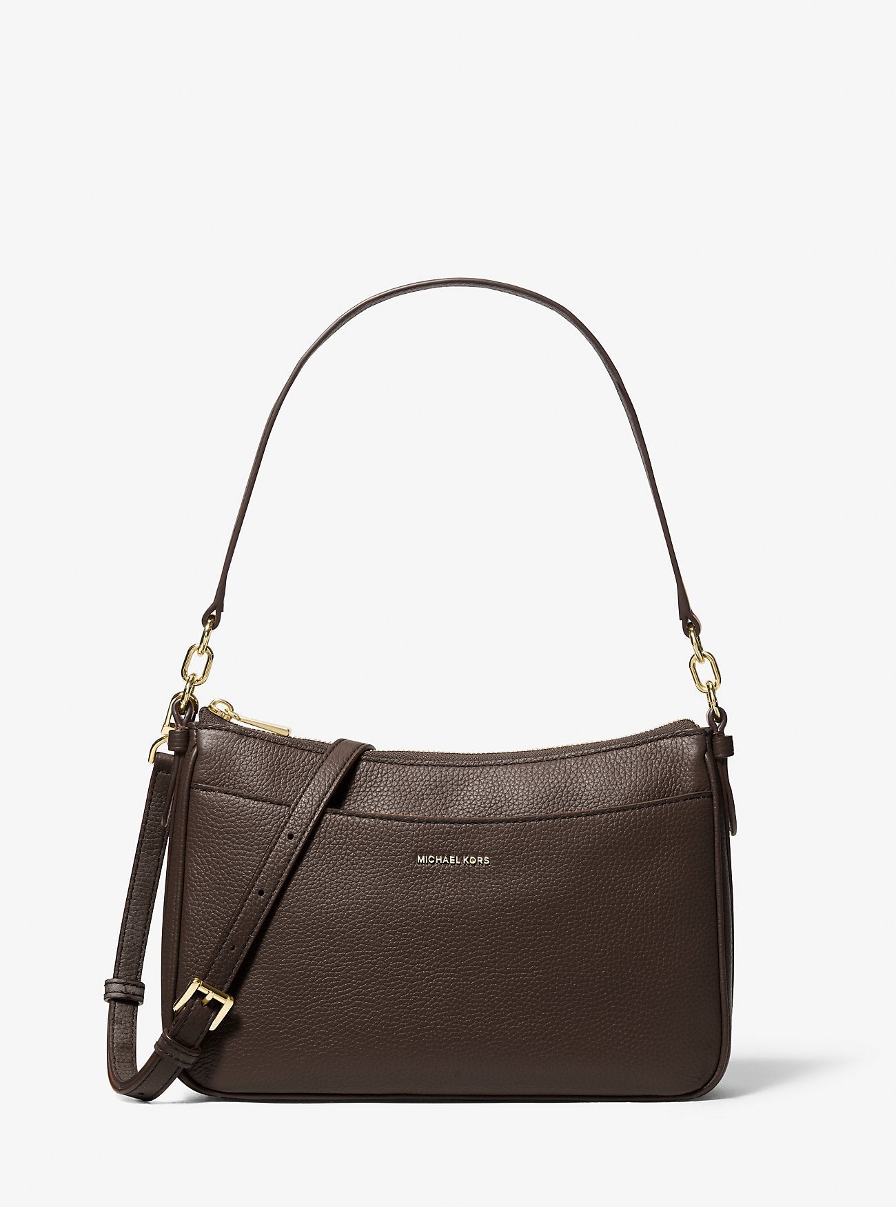 Jet Set Medium Pebbled Leather Convertible Crossbody Bag