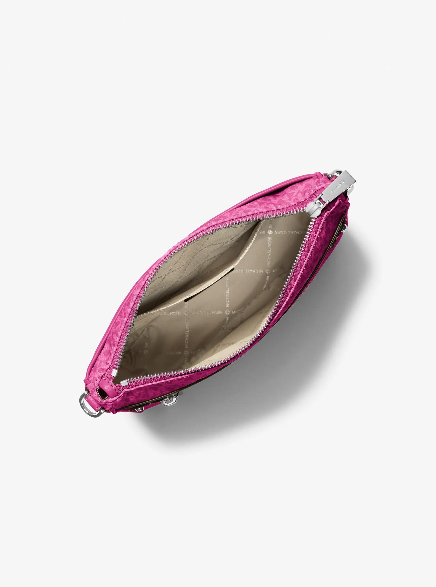 Jet Set Large Logo Print Woven Crossbody Bag
