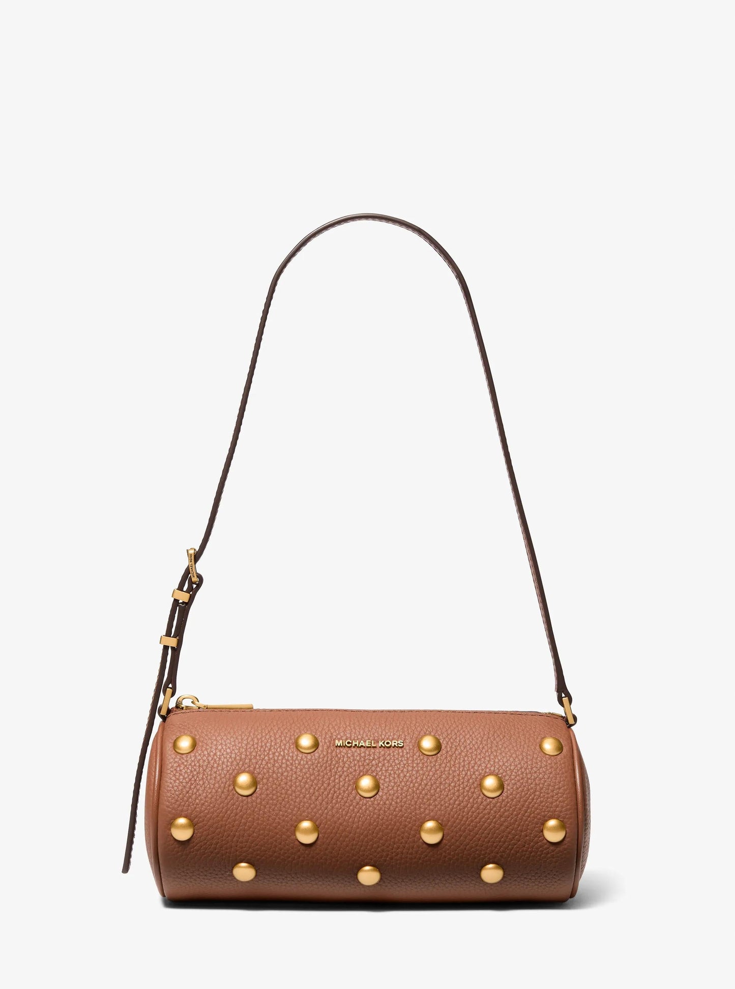 Izzy Small Studded Pebbled Leather Barrel Pochette
