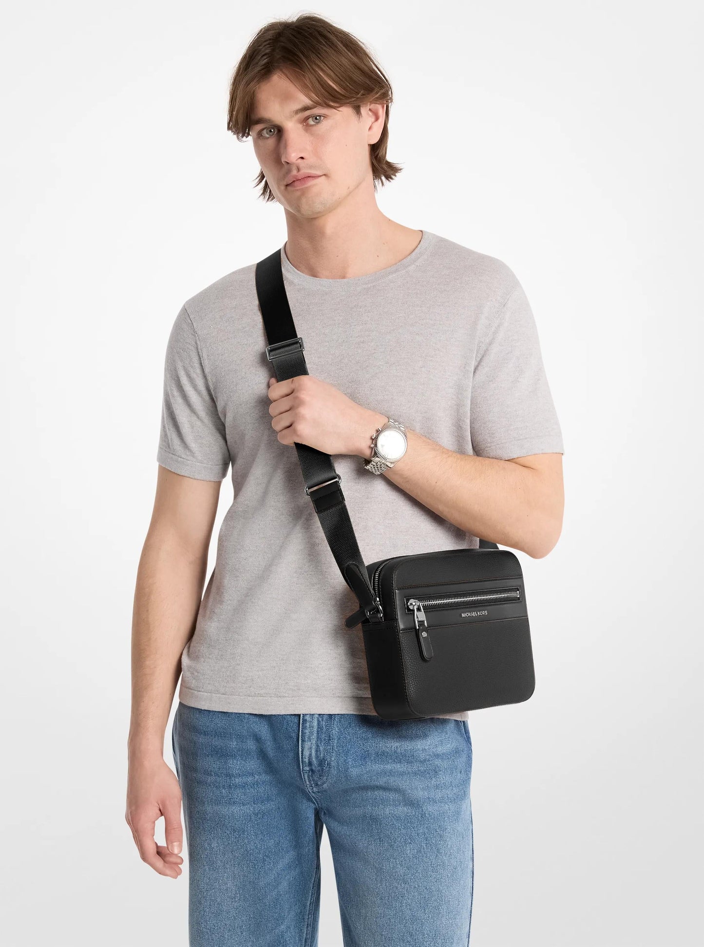 Jet Set Pebbled Leather Crossbody Bag