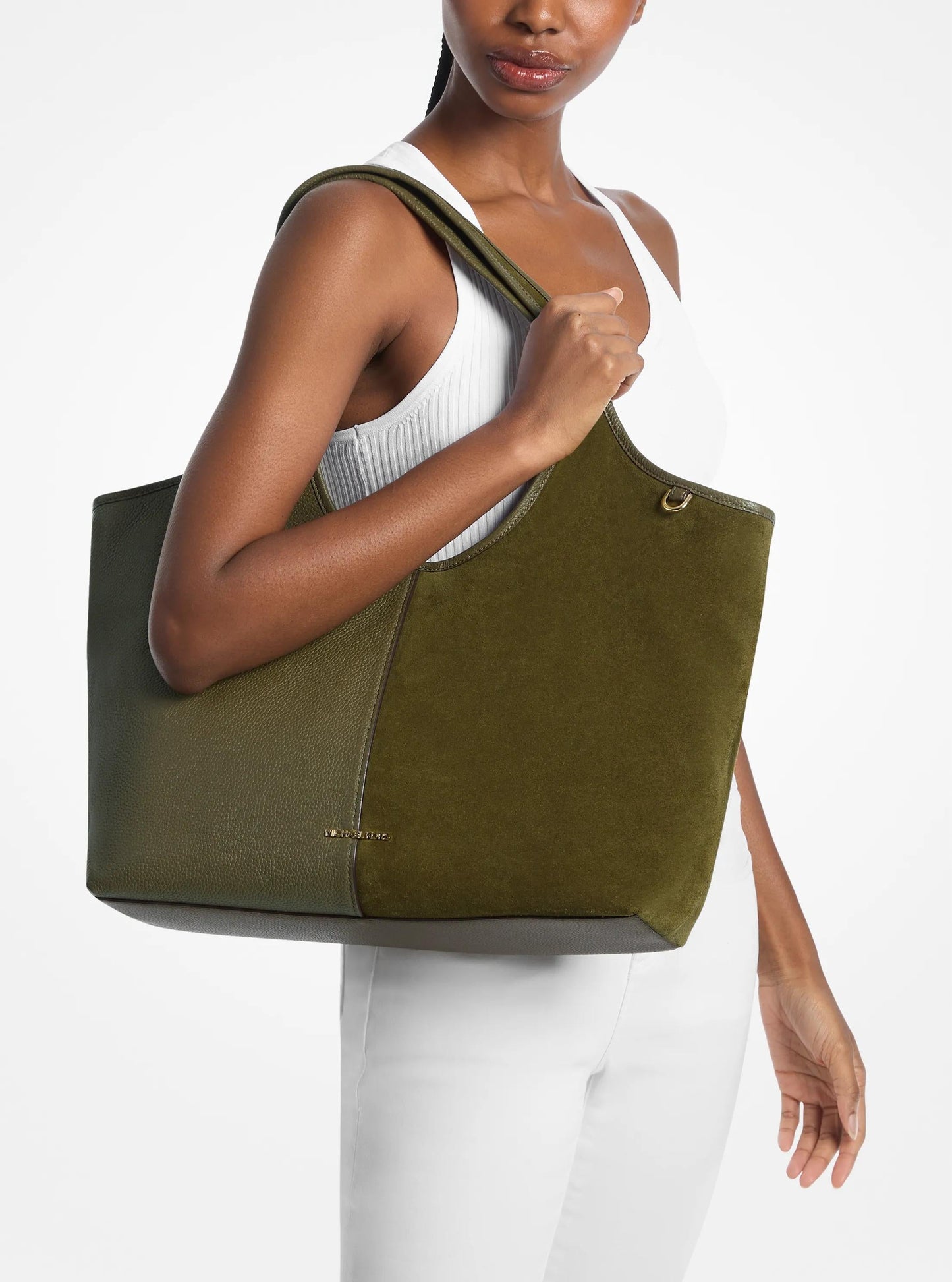 Henly Large Leather and Suede Tote Bag