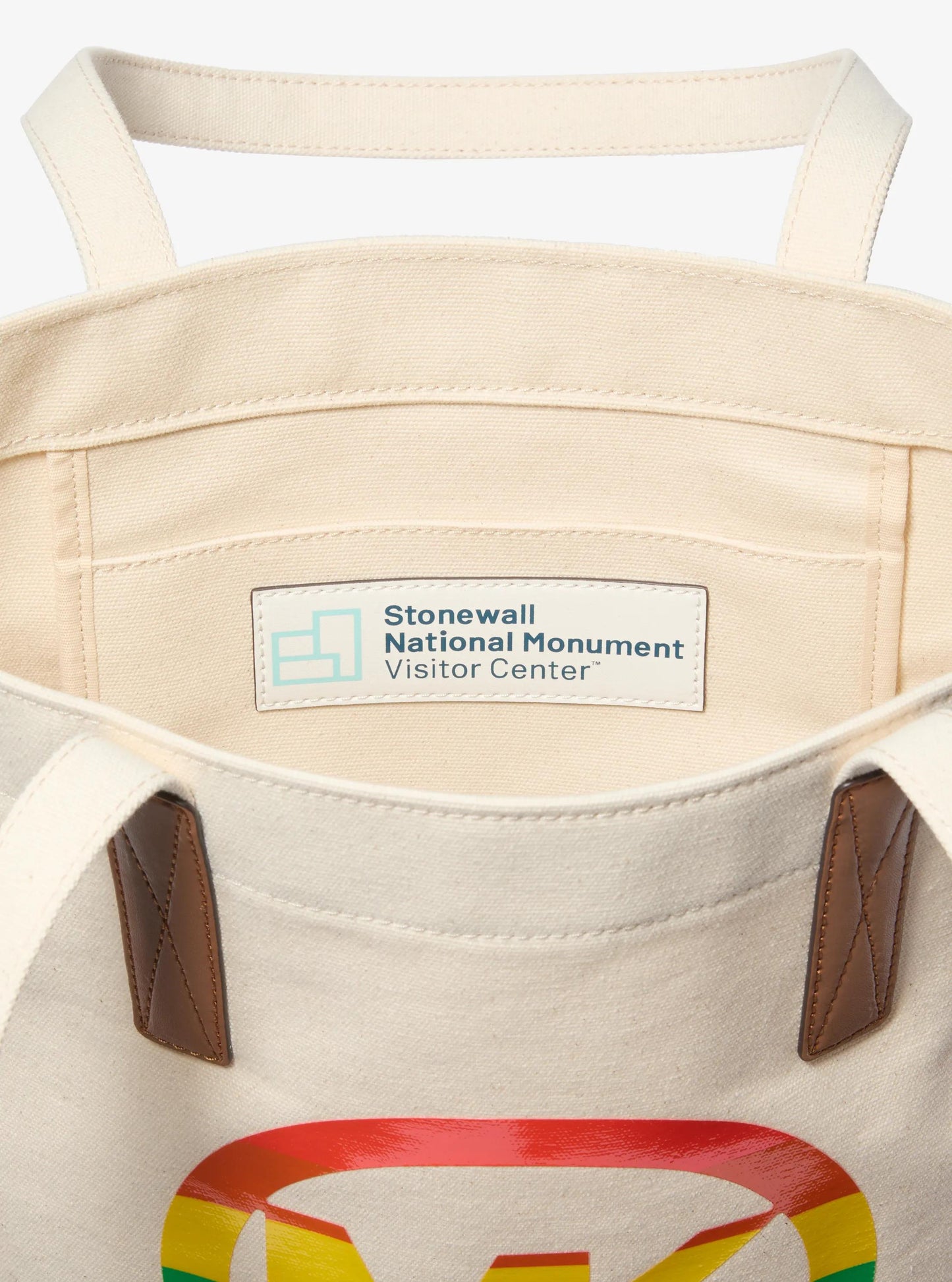 PRIDE Rainbow Logo Cotton Tote Bag