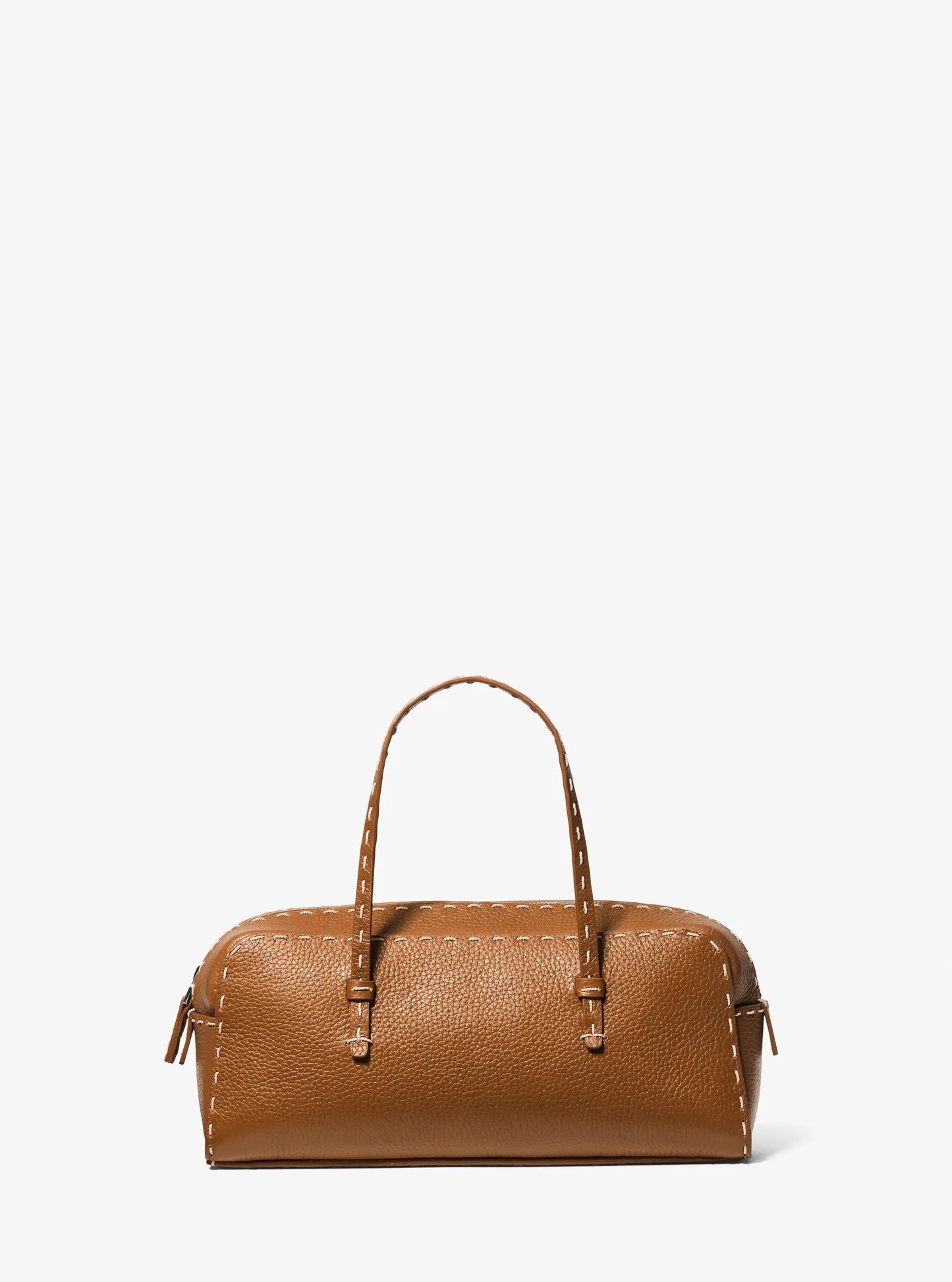 Roberta Hand-Stitched Pebbled Leather Satchel