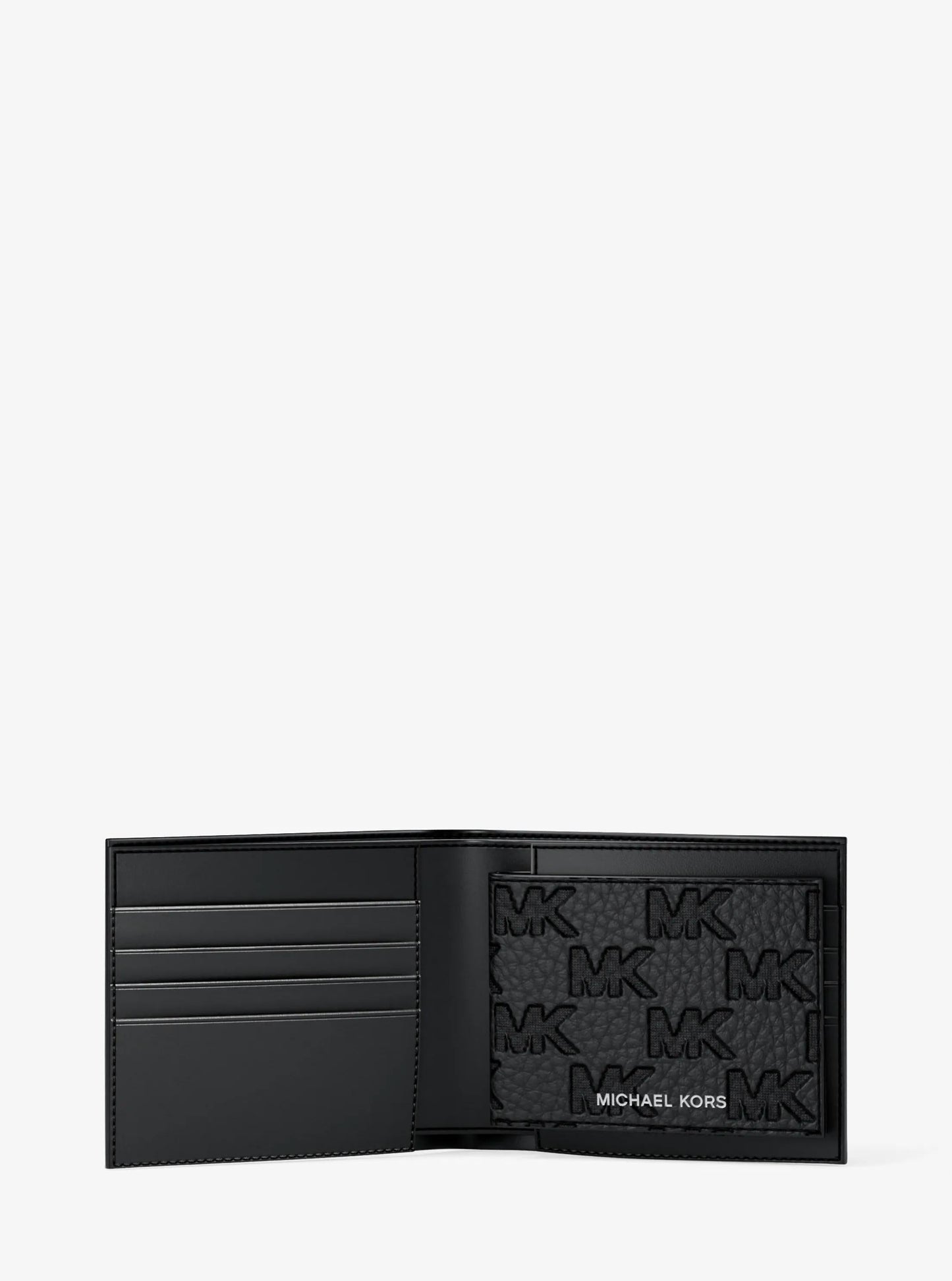 Hudson Logo Embossed Leather Billfold Wallet and Passcase