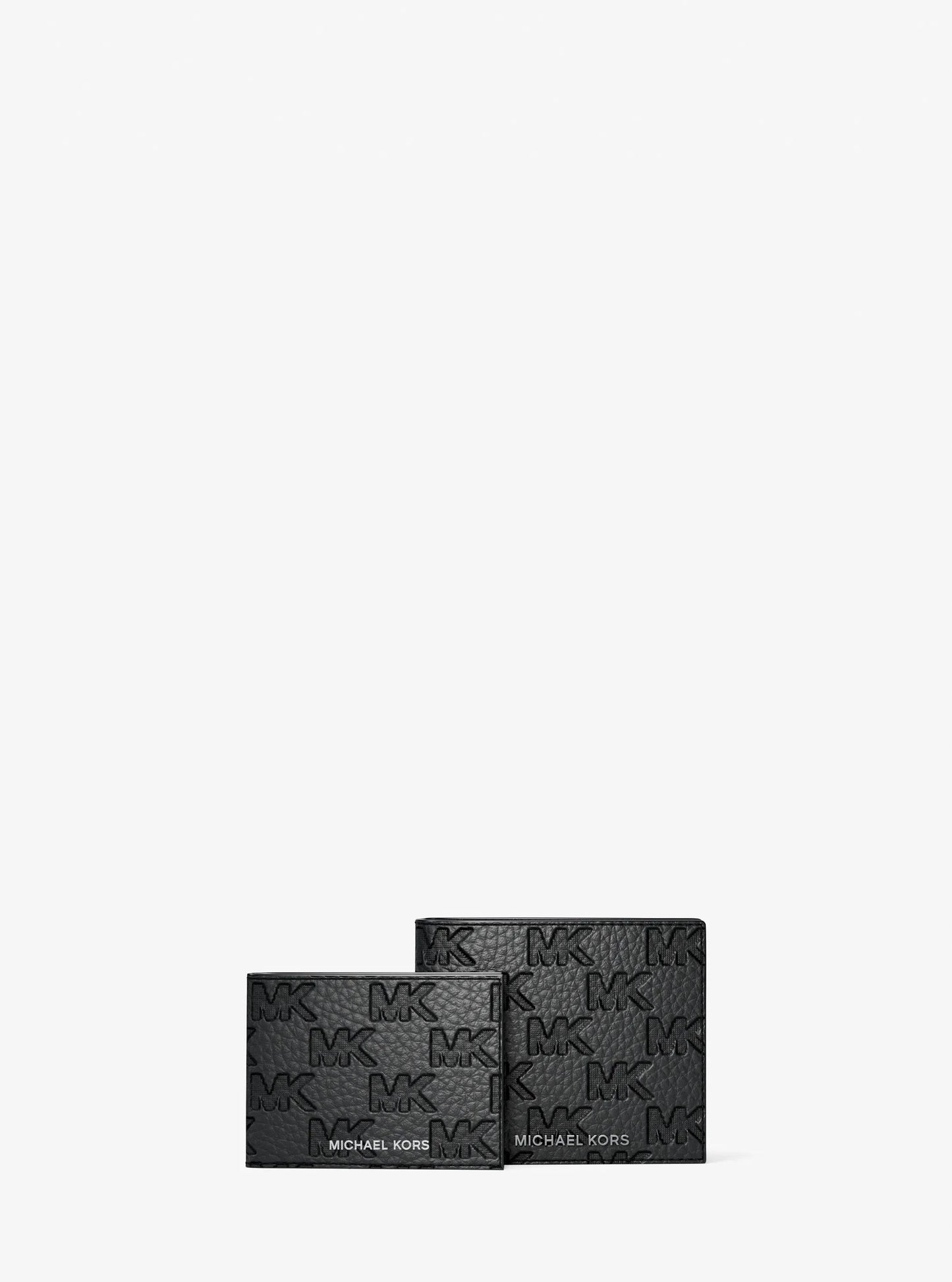 Hudson Logo Embossed Leather Billfold Wallet and Passcase