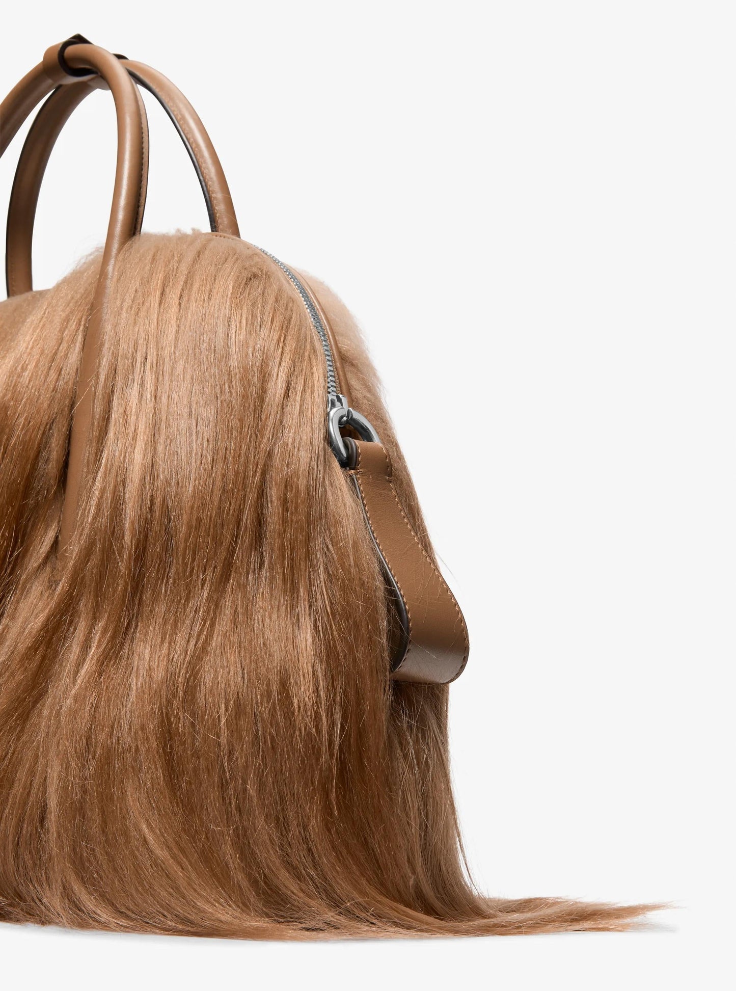 Kaitlin Large Long Haired Shearling Dome Satchel