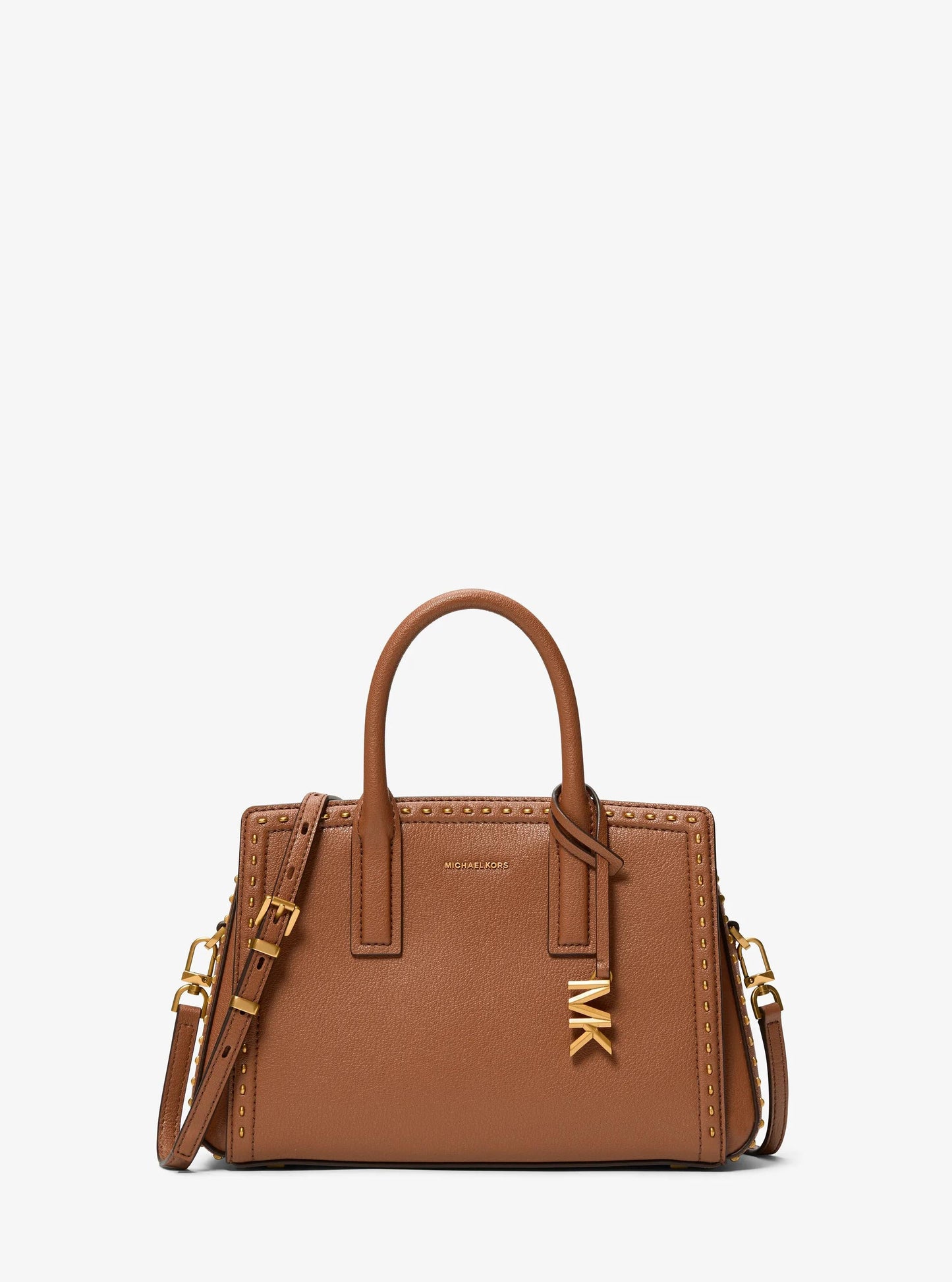 Laila Small Studded Leather Satchel