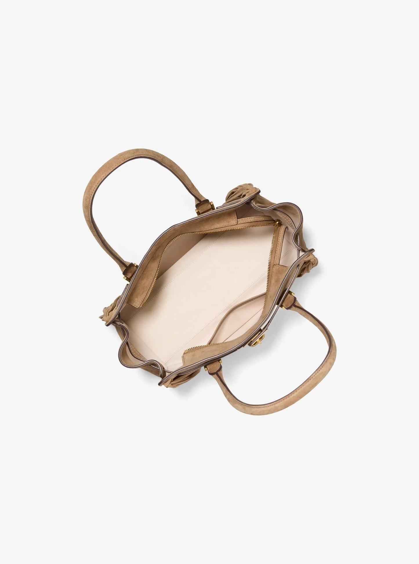 Hamilton Moderne Small Fringed Suede Satchel